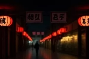 《纸鸢与铁轨》铁轨延伸至远方与风筝线